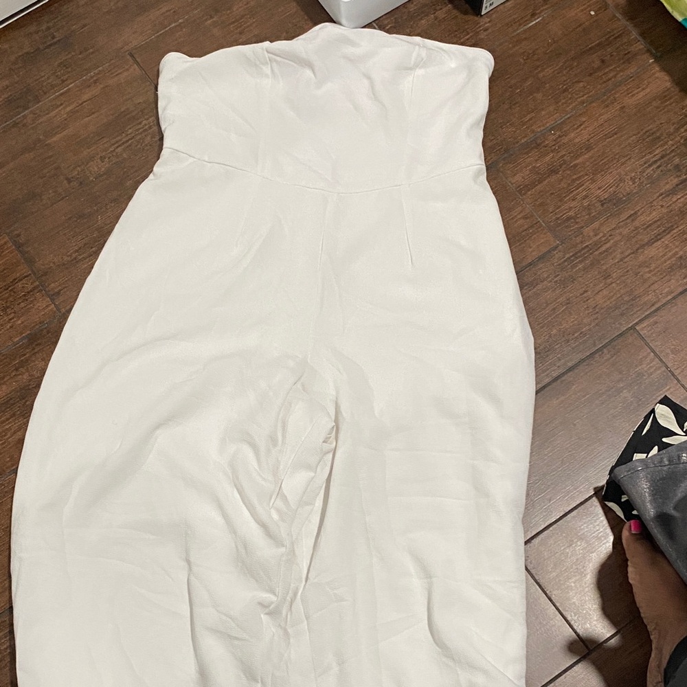 Wild Fable Cream Strapless Jumpsuit